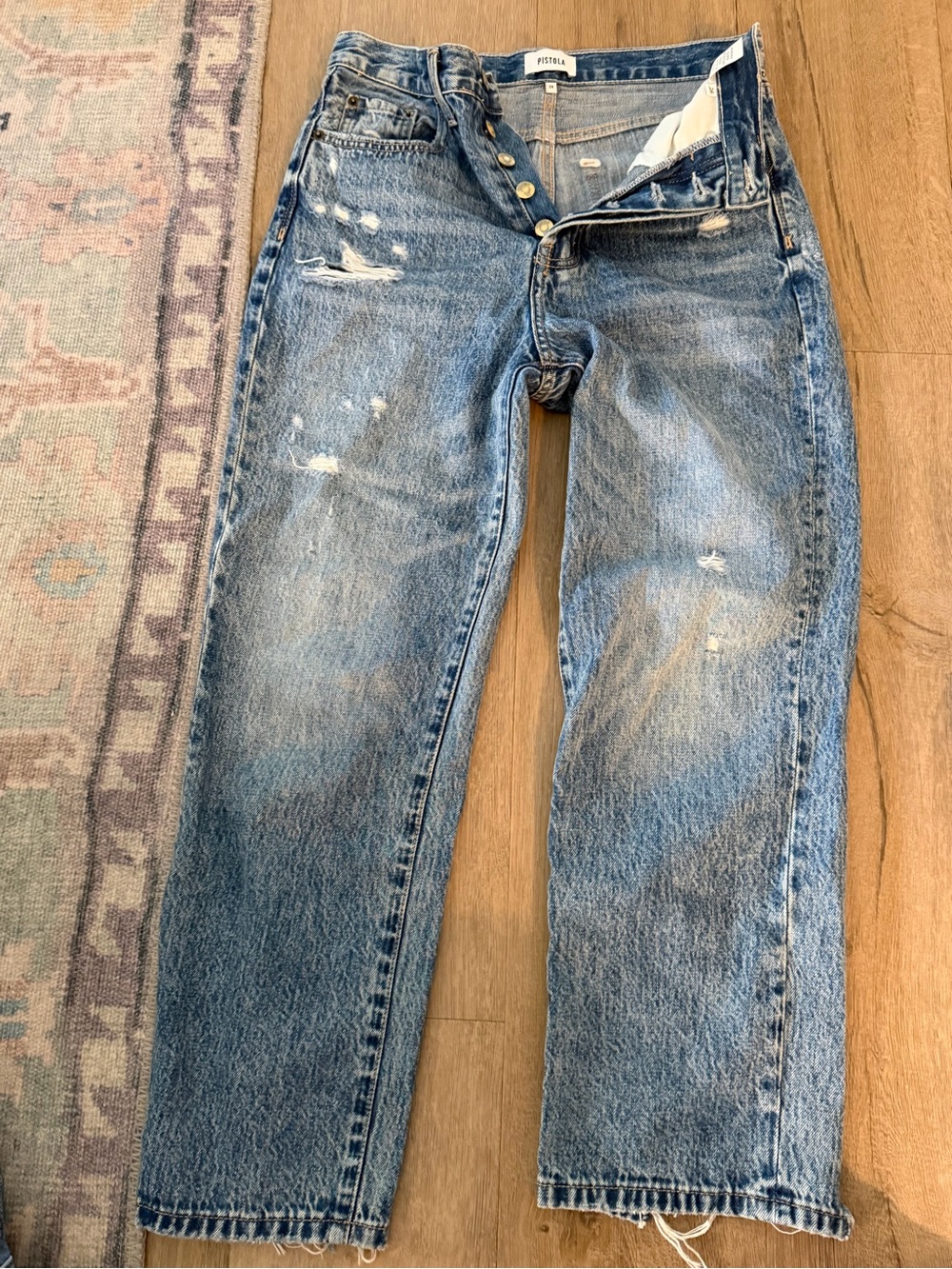 pistola Distressed Light Blue Relaxed Men's Jeans